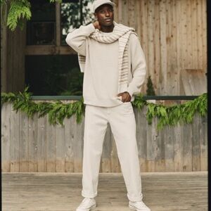 Men’s American Eagle Chino Khaki Pants Original Straight 100% Cotton Cream 34X30